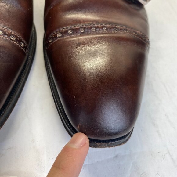 Franceschetti Pebble Leather Double Monk Strap Captoe Size 42 X  EU main image 11